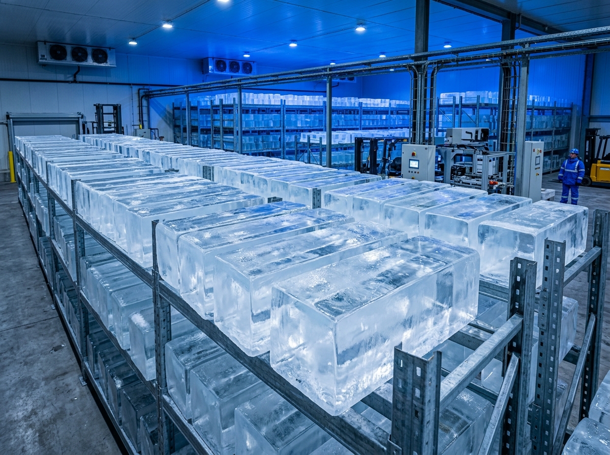 Industrial Clear Ice Slabs